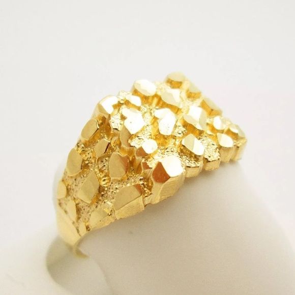 SOLID GOLD NUGGET RING - ALL SIZE AVAILABLE NEW